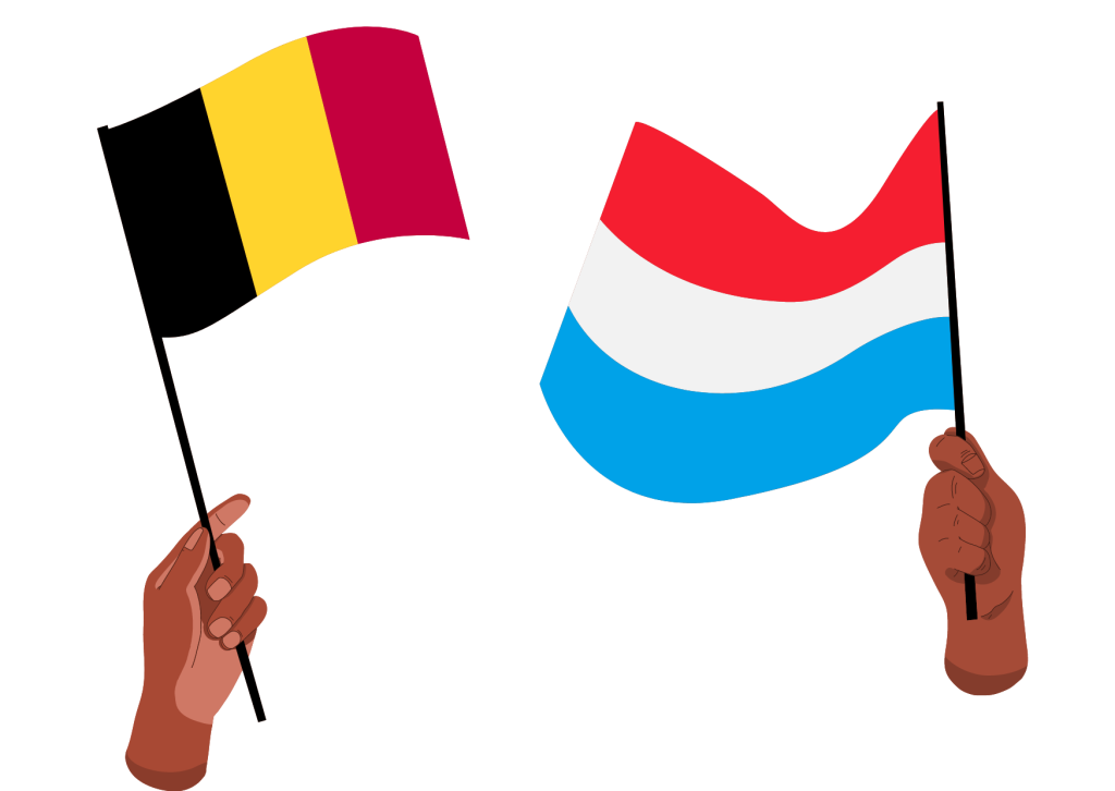 Flagge belgien und Luwemburg