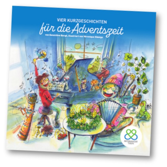 Titelblatt des Kinderbüchleins Vier Kurzgeschichten für die Adventszeit